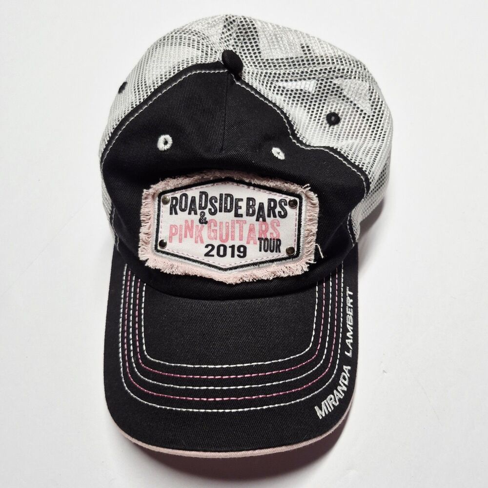Miranda Lambert Tour Hat Cap 2019 Roadside Bars Pink Guitars Trucker NWOT